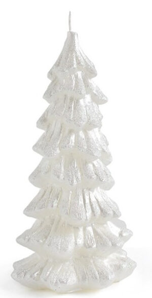 Świeca CHOINKA figurka mała 9,5x16cmparafinowa biała