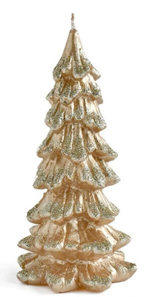 Świeca CHOINKA figurka mała 9,5x16cmparafinowa złota