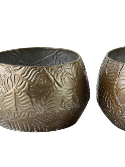 MARINA LEAF Komplet 3 osłonek 26x31xh16/20x24xh16/15x20xh15cm