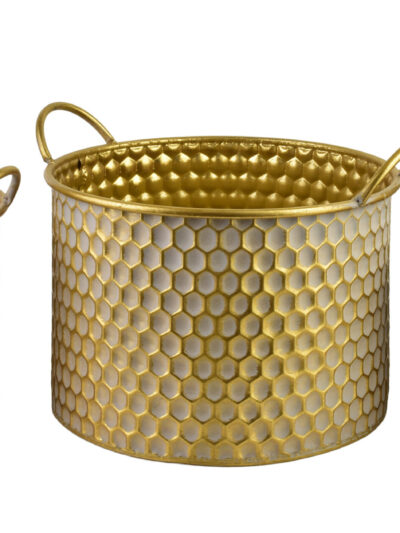 HEXAGONE GLOW Komplet 3 osłonekXL:33X37X23/28CM L:27X31X20/25CM M:23,5X27X18/22CM uchwyt