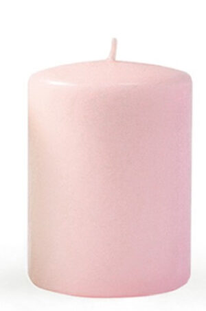 Świeca CLASSIC CANDLES Walec średni 7x7x14cm różowa parafinowa