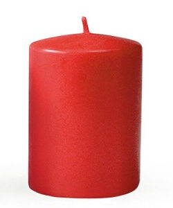 Świeca CLASSIC CANDLES Walec duży 7x7x17,5cm czerwona parafinowa