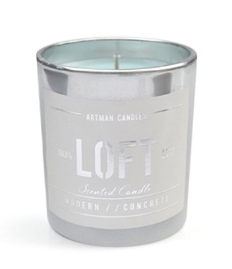 Świeca LOFT SZKLANKA woskowa turkus 7,4x8,3cm zapachowa