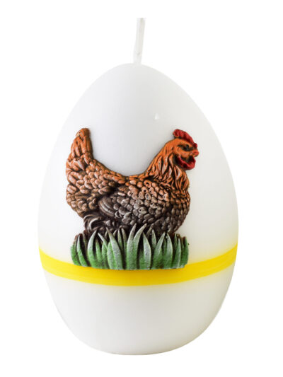 Świeca KURKA Jajko A 6,5x8,5cmparafinowa żółta