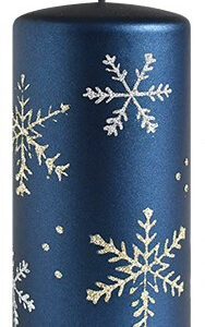 Świeca FROST walec mały 7x7x10cm parafinowa granatowa