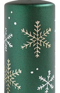 Świeca FROST walec duży 7x7x17,5cm parafinowa zielona