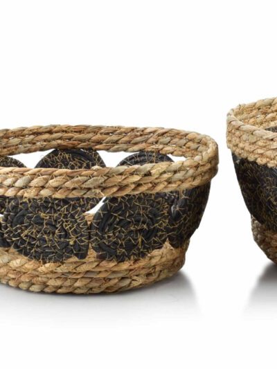 BALI Komplet 3 KOSZY 30x30x15/27x27x13/21x21x9 cm