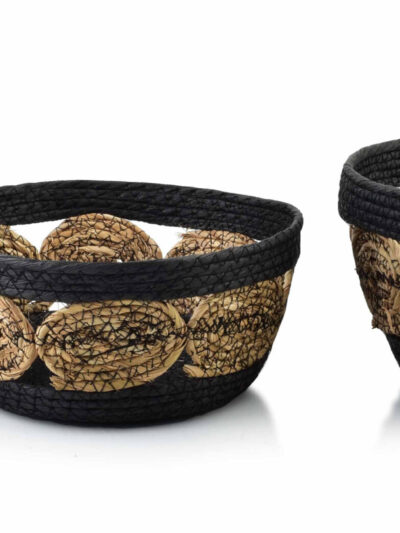 BALI Komplet 3 KOSZY 30x30x15/27x27x13/21x21x9 cm