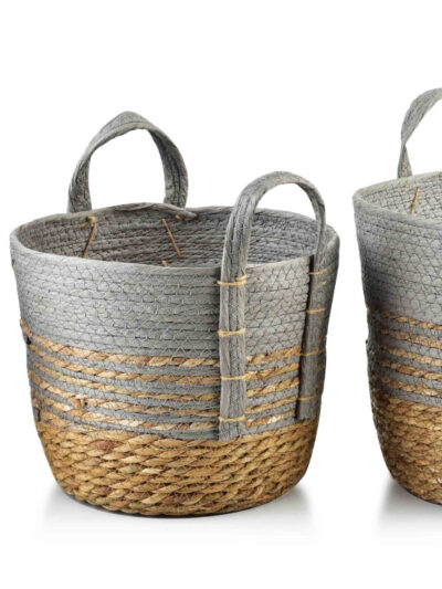 BALI Komplet 3 koszy 33x33x26/28x28x23/23x23x20cm