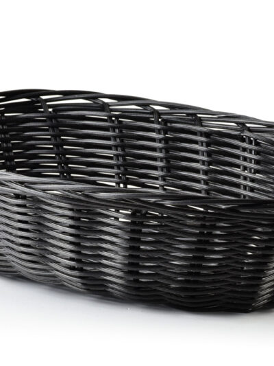 SINO Koszyk 26x15x7cm czarny polirattan