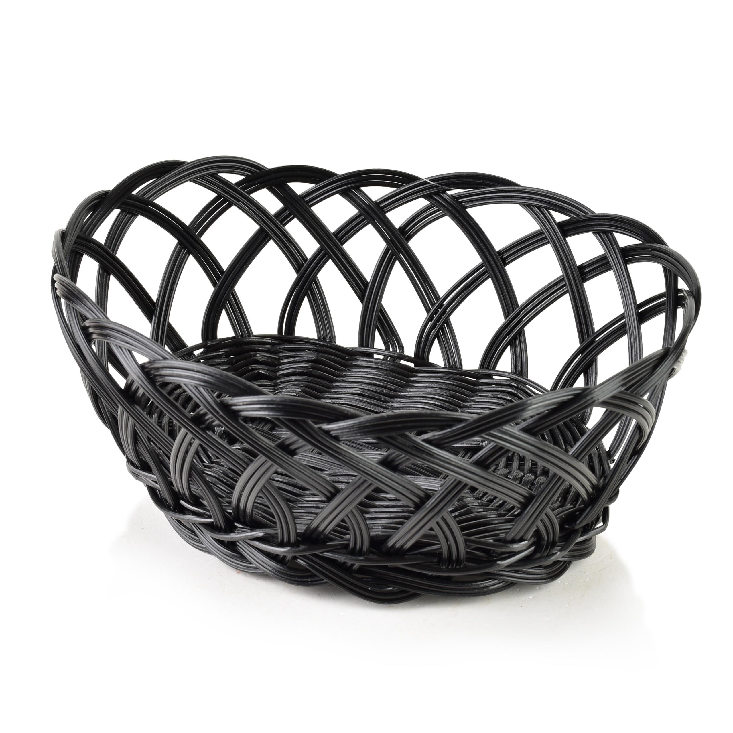 SINO Koszyk 26,5x20x9cm ażur czarny polirattan
