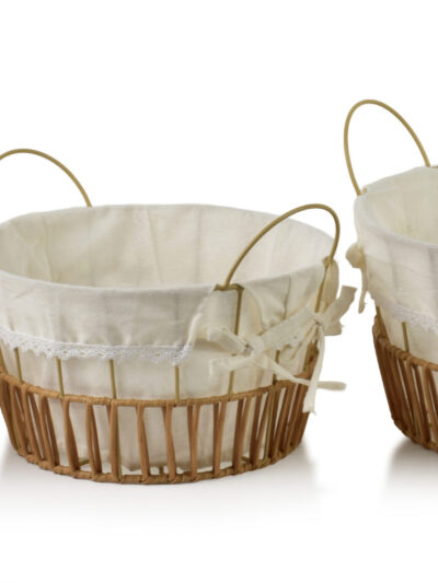 WILL Komplet 3 koszy okrągłychXL30,5x30,5x15,5/22cm L25x25x14/18,5cm M20x20x12/17cm