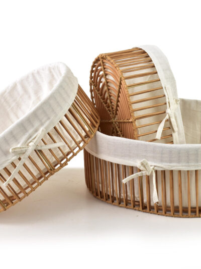 WILL Komplet 3 koszy owalnych XL40X30,5X16CM L35X26X14CM M30X20X12CM