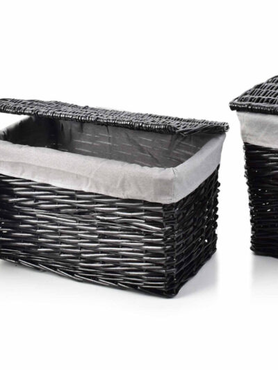 PINO Komplet 3 KUFRÓW wiklinowych 58x38x38/51x32x32/44x26x26cm