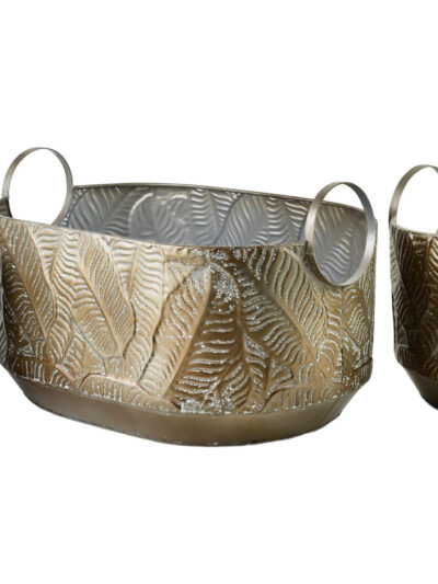 MARINA LEAF Komplet 3 osłonekXL 31x48x24 L 26x40x21cm M 21x31x19,5cm