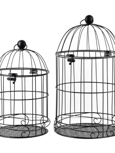 MARLISE Komplet 2 klatki dekoracyjne30x30x54cm 25x25x42cm