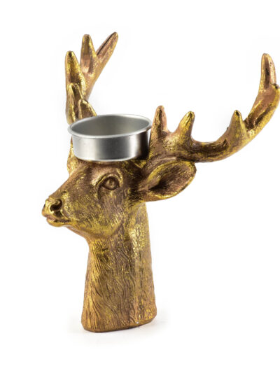 SANTA LILA Figura świecznik 14x7x14cm złoty