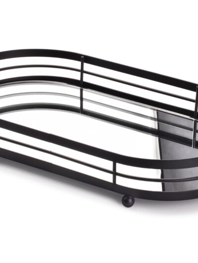 CEDRIC Podstawka taca 33x18,5x5,5 cm CZARNA