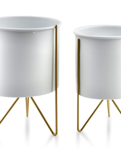 SWEN WHITE&GOLD Kpl. 2 osłonek18xh26cm/16xh23cm