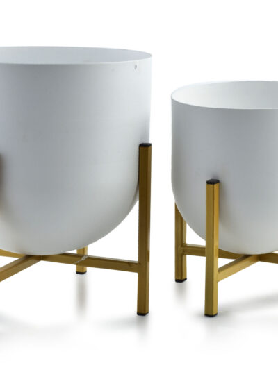 SWEN WHITE&GOLD Kpl. 2 osłonek24xh26cm/18.5xh21cm