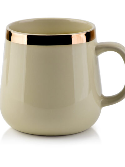 DALIA Kubek 500ml złoty pasek h10x9x13cm