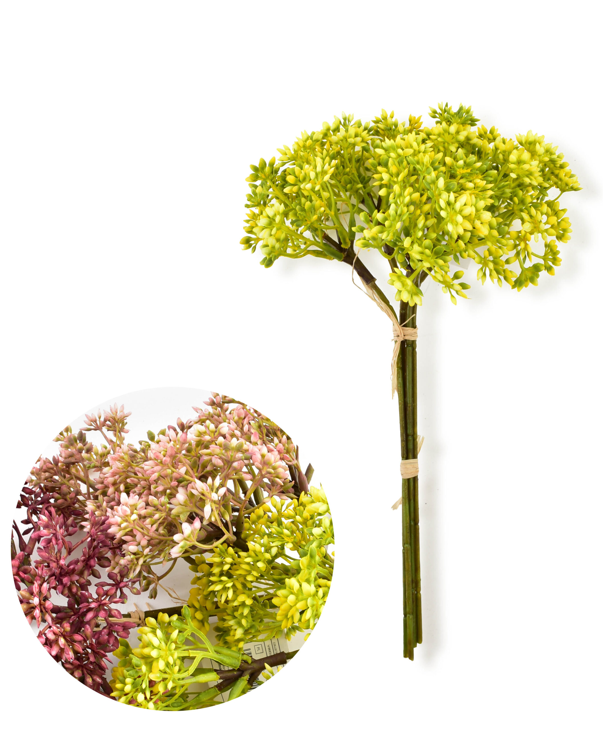 VIRIDIS Kwiat sztuczny Gipsówka pęczek 6sztuk 30cm AW25