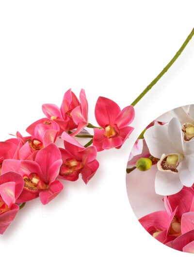 VIRIDIS Kwiat sztuczny storczyk 74cm