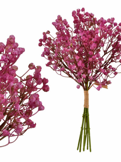 VIRIDIS Kwiat sztuczny Gipsówka pęczek x6 15x15x33 cm AW25