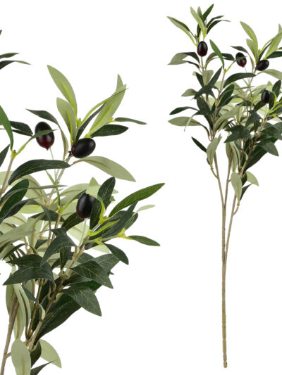 VIRIDIS Kwiat sztuczny Gałązka Oliwka 55 cm