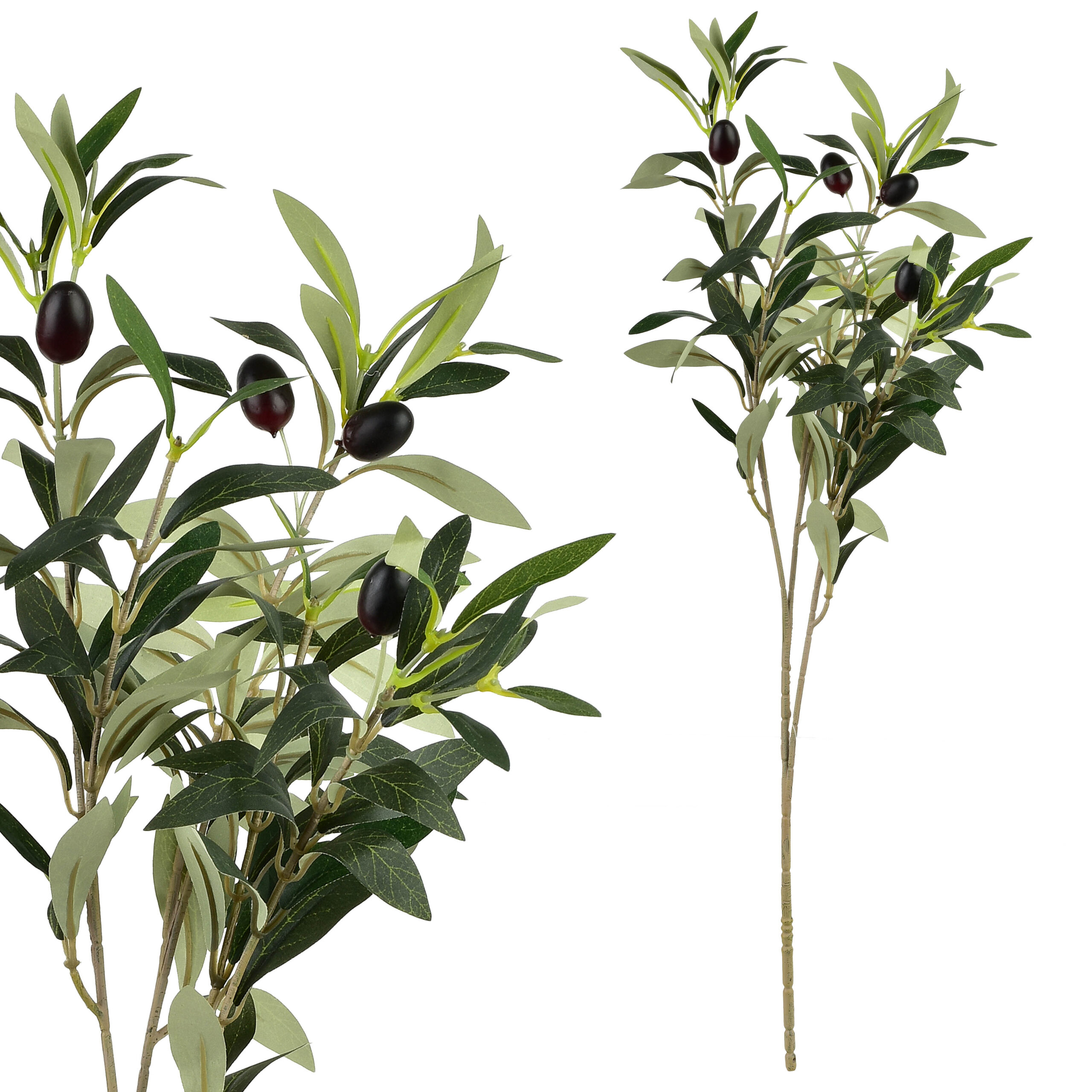 VIRIDIS Kwiat sztuczny Gałązka Oliwka 55 cm