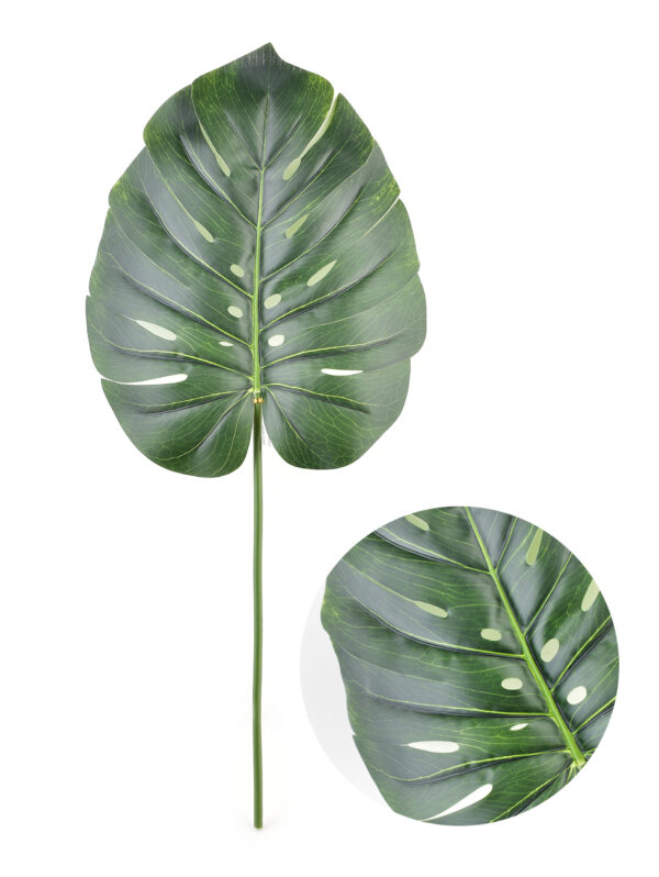 VIRIDIS Sztuczny kwiat 77x36cm liść monstery