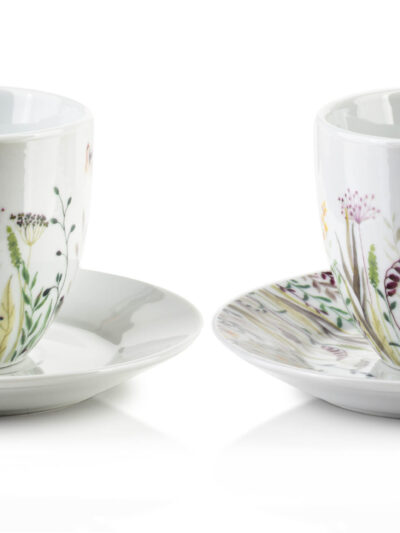 JOY Komplet 6 filiżanek ze spodkiem 250ml