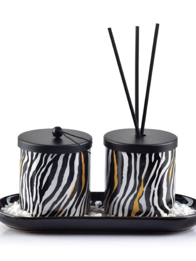 Dyfuzor zapachowy+świeca 23x9x9 cm ZEBRA
