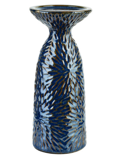 YARINE BLUE Świecznik 11x10x25 cm