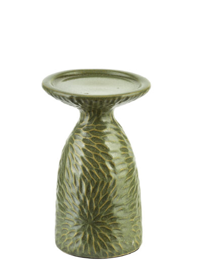 YARINE GREEN Świecznik 10,5x8,5x16,5 cm