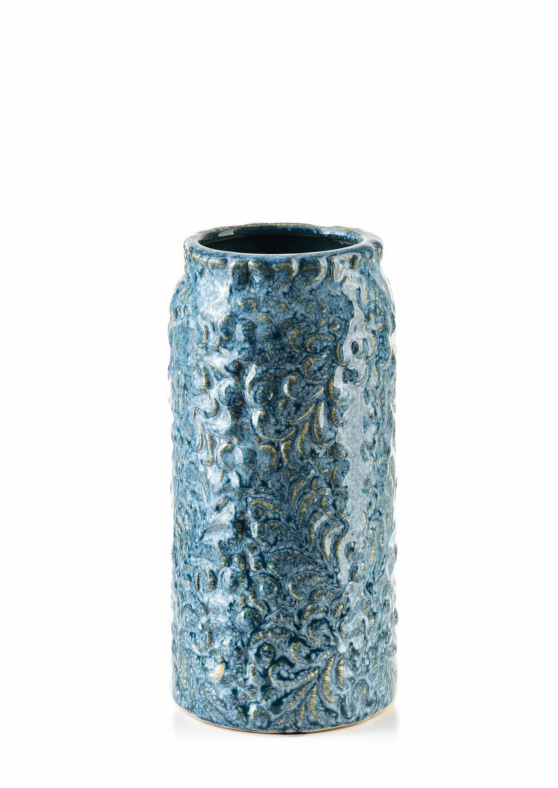 YANDA BLUE Wazon 8,5x8,5x21 cm