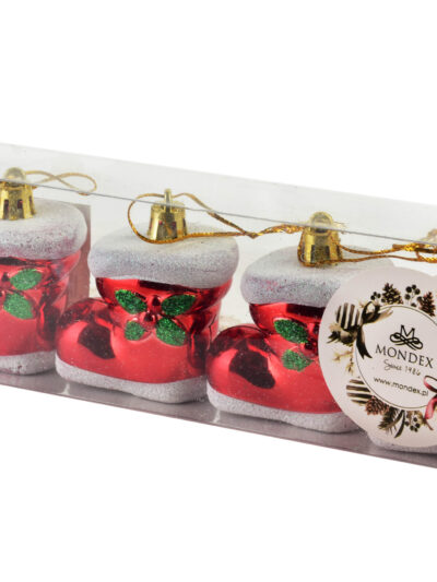 SANTA LILA Komplet 4 bombek But 5x3,5x6 cm