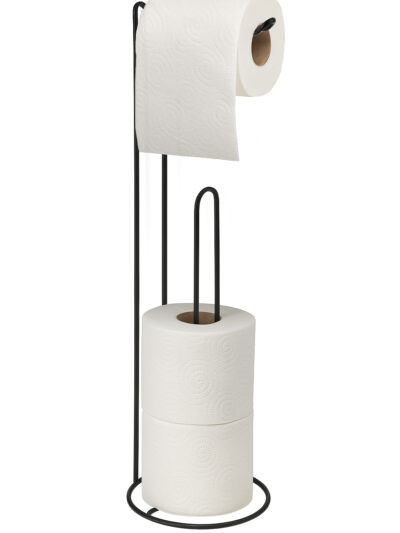DEA BLACK Stojak na papier toaletowy 15x15x54 cm