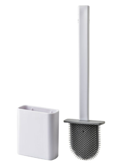 EDA SILICONE WHITE Szczotka WC biała 10x4x36 cm TPR