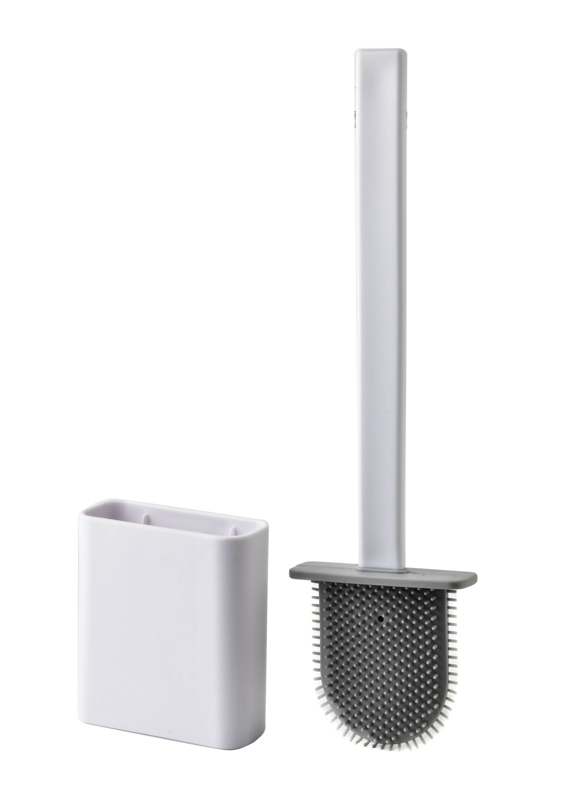 EDA SILICONE WHITE Szczotka WC biała 10x4x36 cm TPR