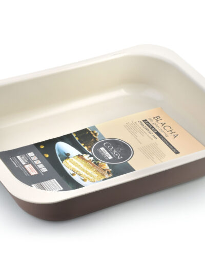 DELICATE Blacha tłoczona 29x22cm NON-STIC CAFFE CREME COOKINI