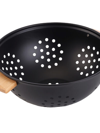 MODERN KITCHEN Durszlak 24x24x10 cm z bambusowymi rączkami