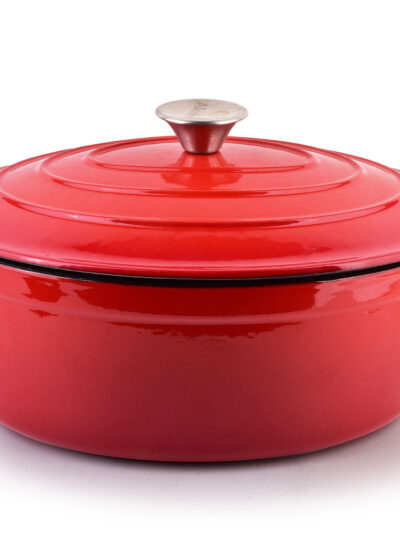 RODELUXE Gęsiarka żeliwna emaliowana 30x38x17 cm