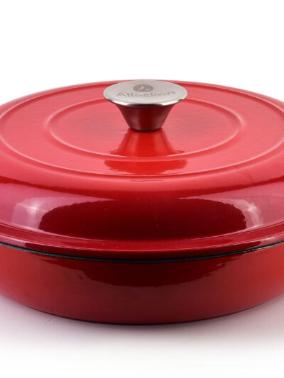 RODELUXE Brytfanna niska żeliwna emaliowana 26x26x11 cm