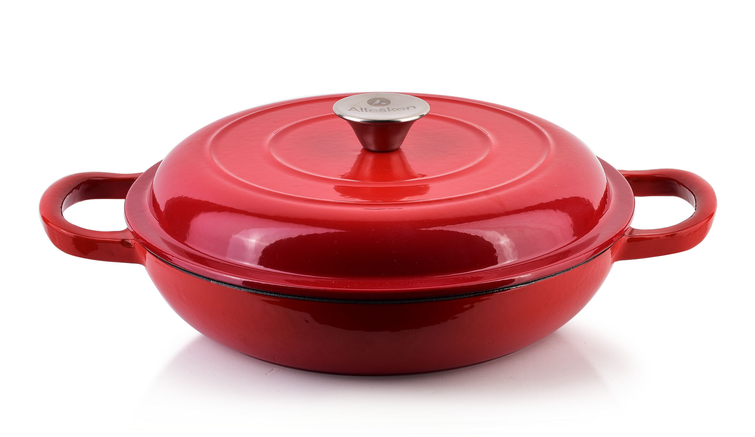 RODELUXE Brytfanna niska żeliwna emaliowana 26x26x11 cm