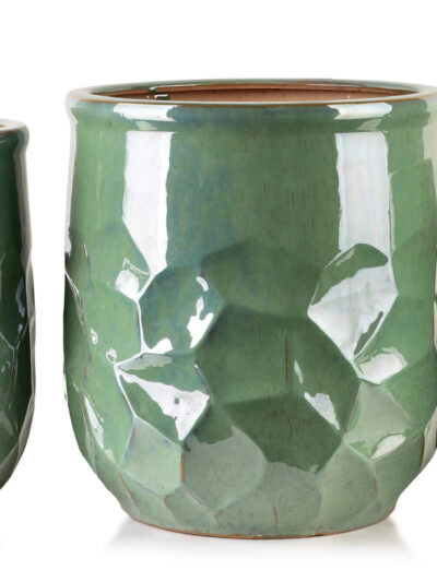 NEVA GREEN Komplet 3 doniczek 40x40x44,5/31x31x42/23,5x23,5x38,5 cm