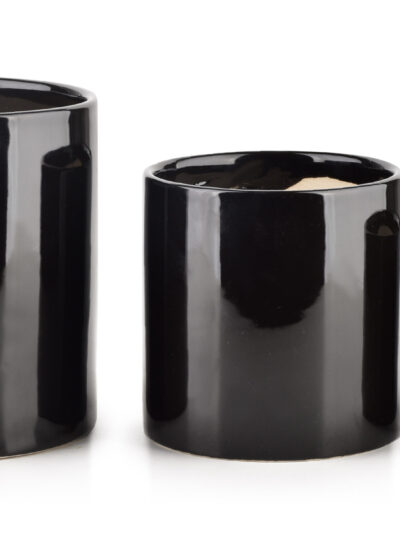 NEVA BLACK KOMPLET 3 DONICZEK 14x14x15/1,5x11,5x11,5/8,5x8,5x8,5 cm
