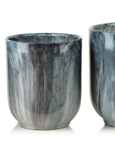 NEVA MARBLE Komplet 3 osłonek ceramicznych 28x28x29/23,5x23,5x26,5/19x19x24,5cm
