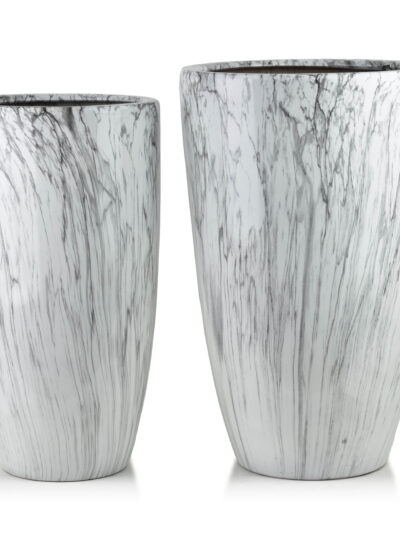 NEVA MARBLE Komplet 2 osłonek ceramicznych 39x39x62/31x31x58 cm