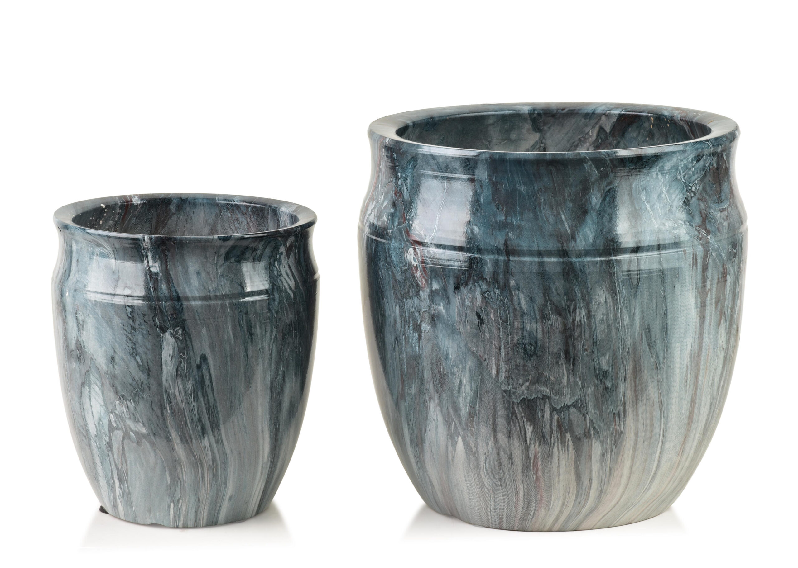 NEVA MARBLE Komplet 2 osłonek ceramicznych 30,5x30,5x30,5/20,5x20,5x23 cm